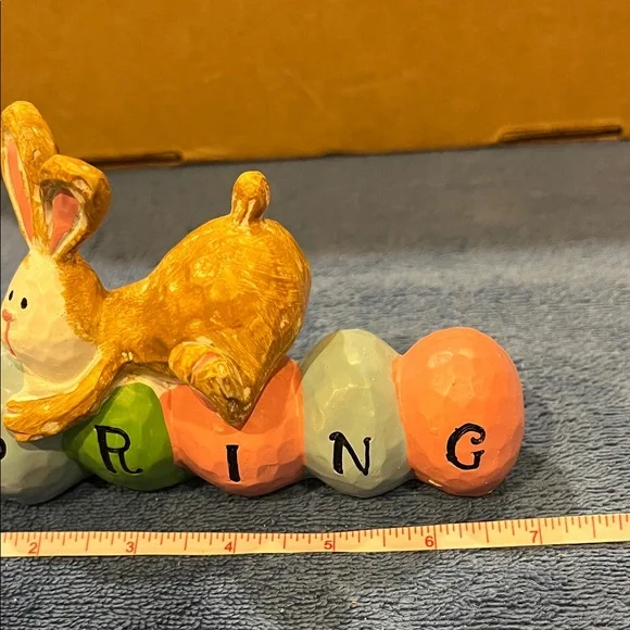 Spring Bunny Decor with Colorful Eggs - Picture 6 of 8